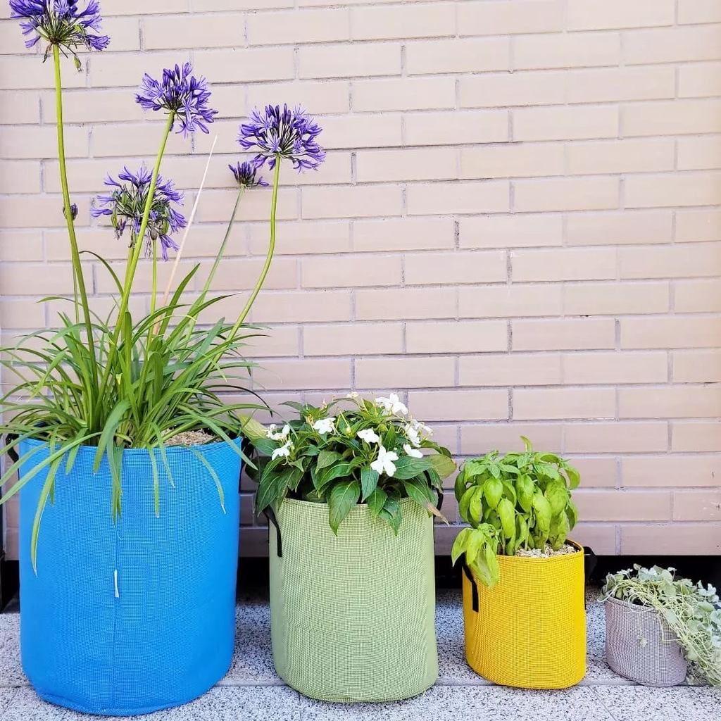 Pflanztasche Aus Geotextil ∅ 20 Cm, Grün 4 Pflanztasche Aus Geotextil ∅ 20 Cm, Grün – Bild 2