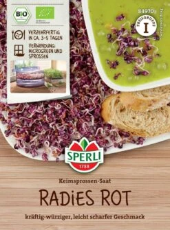 Bio Keimsprossen Radies Rot